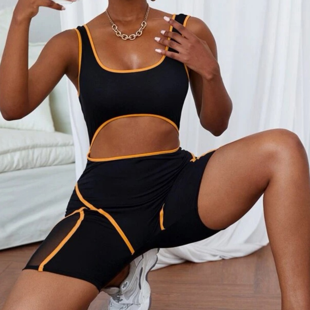 Cut out mesh romper